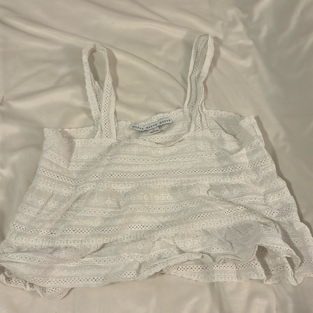 White cropped tank top